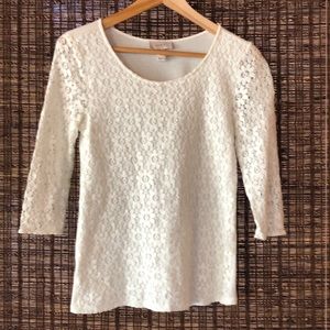 White blouse from The Loft